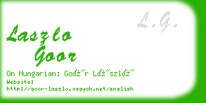 laszlo goor business card